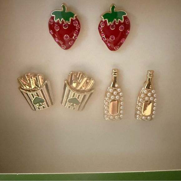 kate spade new york x Target Earrings Champagne French Fries Strawberries - Picture 3 of 4